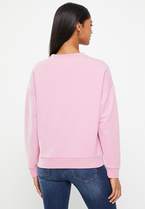 GUESS - Long sleeve embossed foil sweatshirt - purple