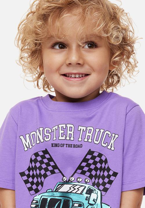 H&M - Printed t-shirt - purple monster truck