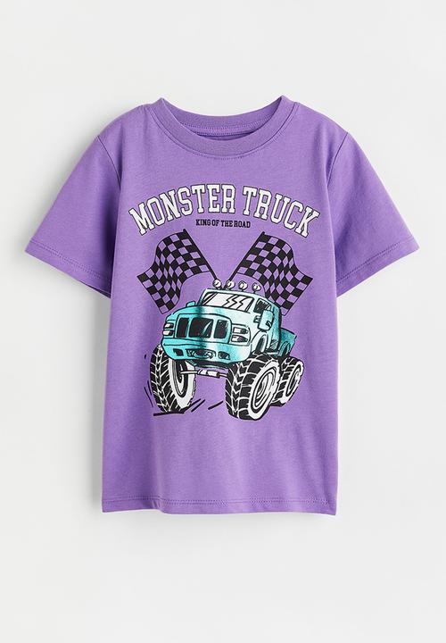 H&M - Printed t-shirt - purple monster truck