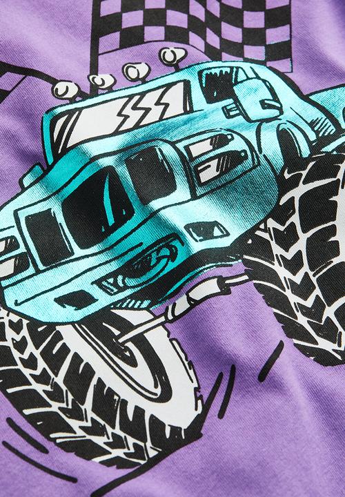 H&M - Printed t-shirt - purple monster truck