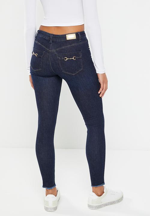 SISSY BOY - Cindy: jon jon skinny with buckle detail - dark vintage