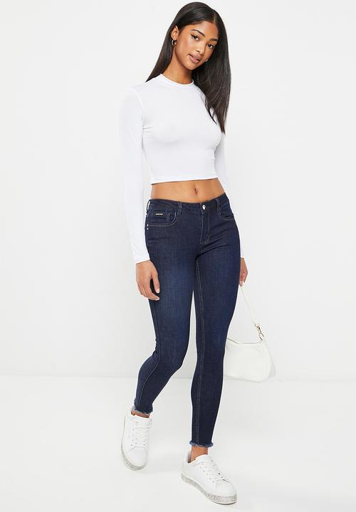 SISSY BOY - Cindy: jon jon skinny with buckle detail - dark vintage