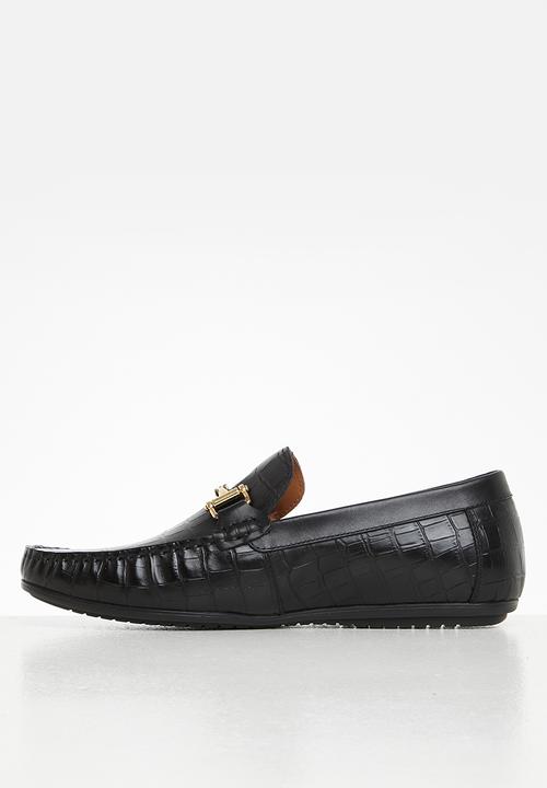 Steve Madden - Derik croco leather - black croco