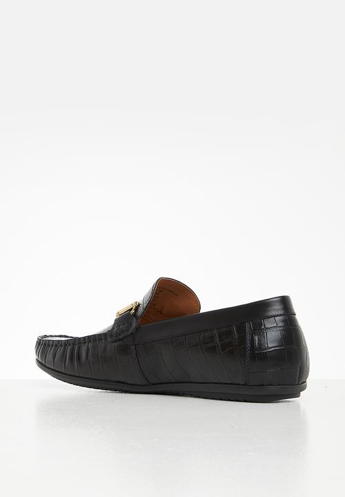 Steve Madden - Derik croco leather - black croco