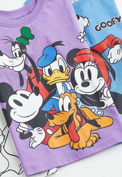 H&M - 3-pack printed t-shirts - purple disney