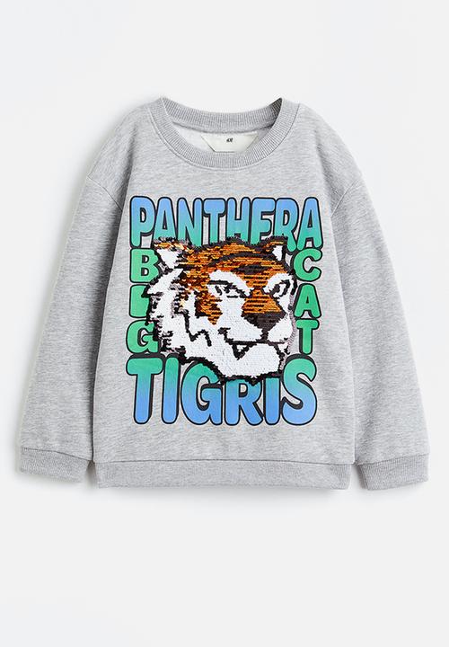 H&M - Reversible sequin-motif sweatshirt - grey,multi