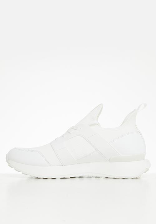 Steve Madden - Barlo knit & pu - white