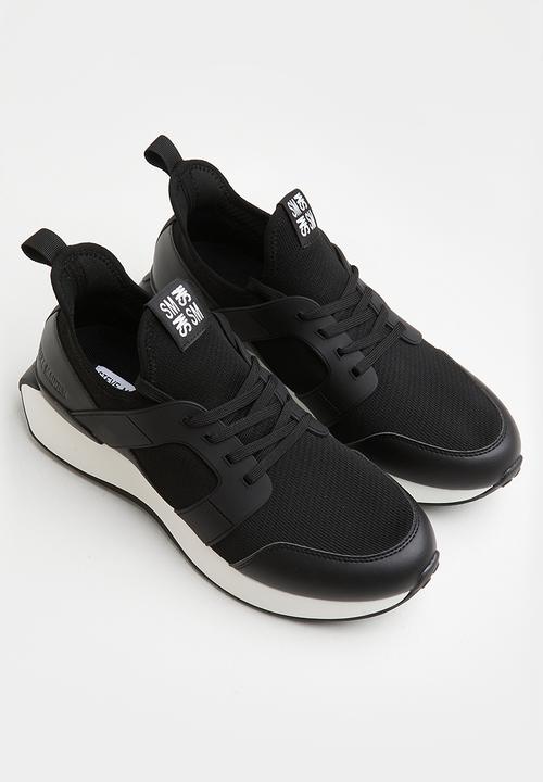 Steve Madden - Barlo knit & pu - black