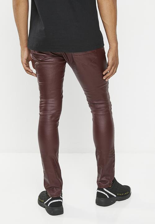 Cutty - Zaid coated denim jean - bordeaux