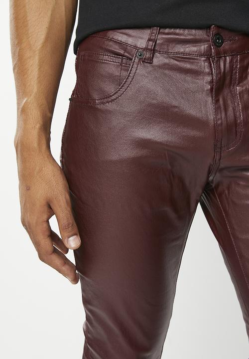 Cutty - Zaid coated denim jean - bordeaux