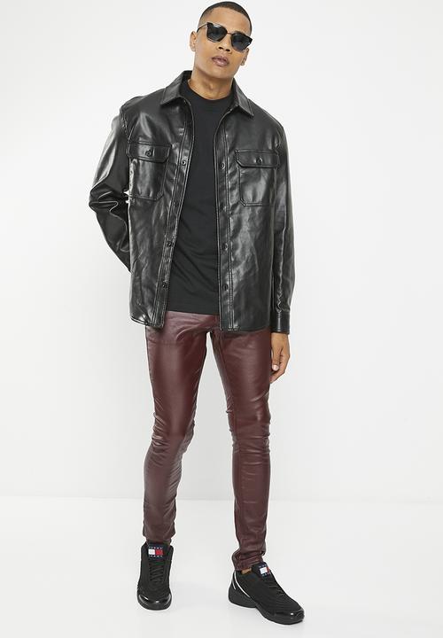 Cutty - Zaid coated denim jean - bordeaux