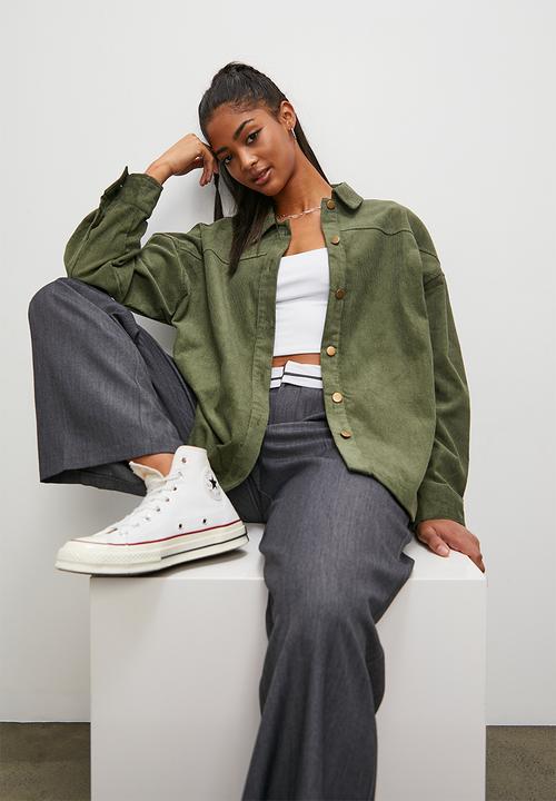 Blake - Corduroy overshirt - new olive