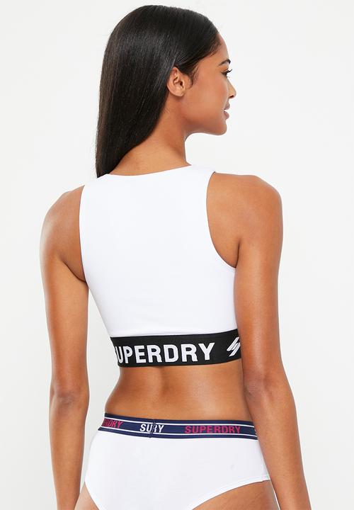 Superdry. - Code s logo bra top - optic