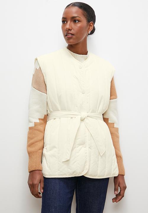 edit - Belted gilet - ecru
