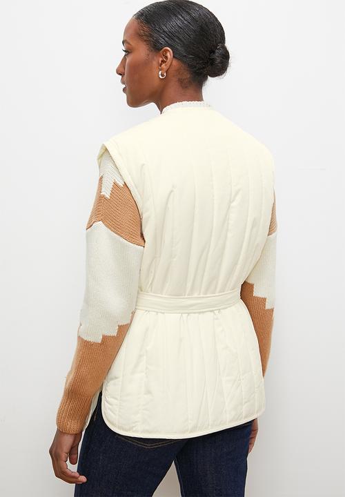 edit - Belted gilet - ecru