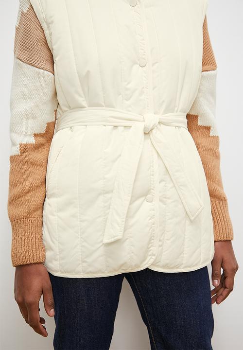 edit - Belted gilet - ecru