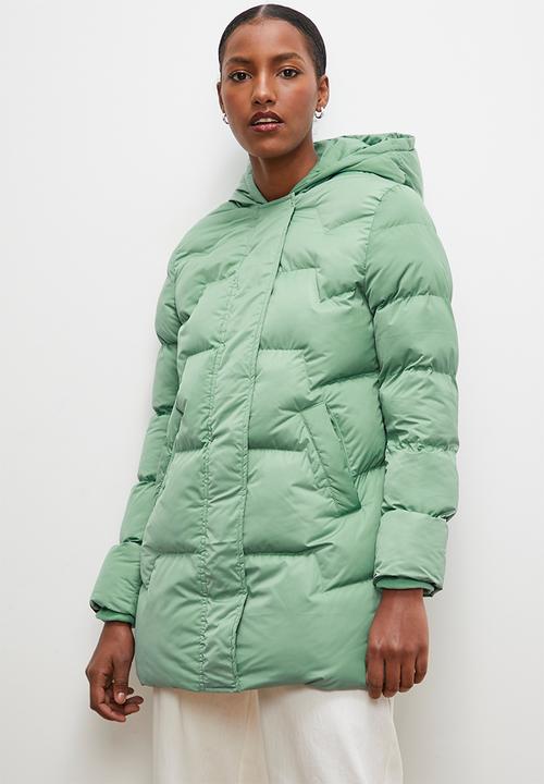 edit - Longer length puffer - sage