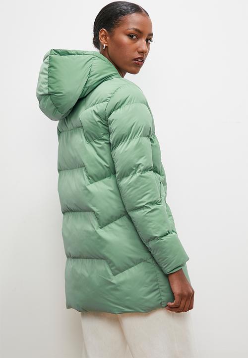 edit - Longer length puffer - sage