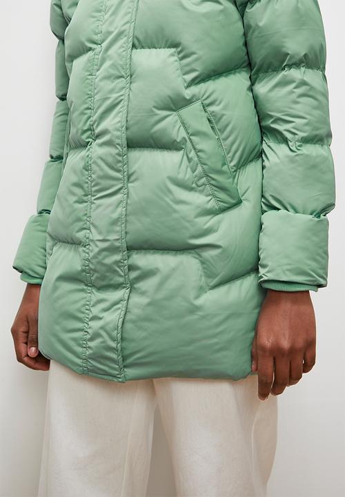 edit - Longer length puffer - sage