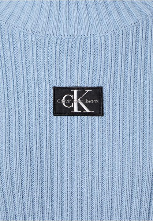 Calvin Klein - Badge loose sweater dress - iceland blue