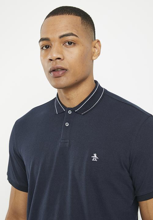 Original Penguin - Logo collar short sleeve polo - dark sapphire