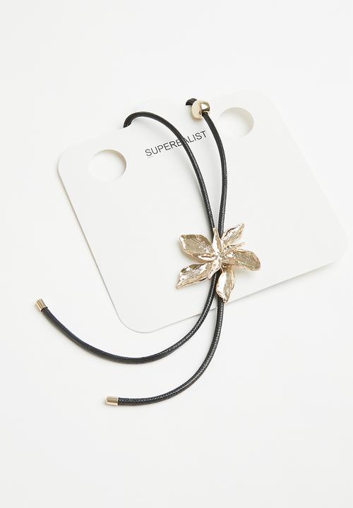 Superbalist - Leona necklace - black/gold 