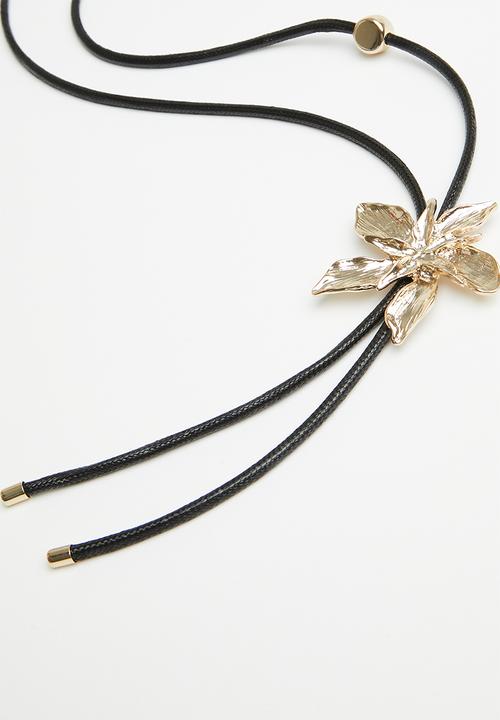 Superbalist - Leona necklace - black/gold 