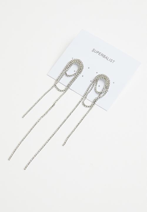 Superbalist - Davina statement earrings - silver