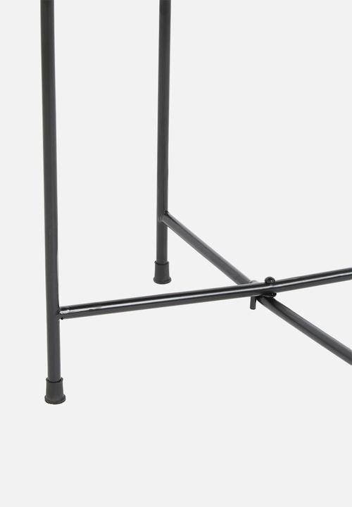 H&S - Carly marble side table - black