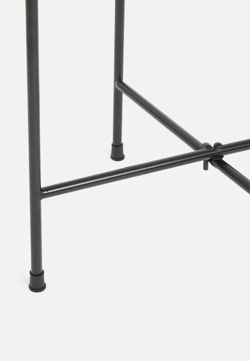 H&S - Carly marble side table - white