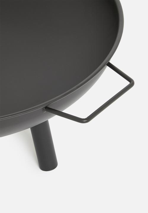 H&S - Round fire bowl- black