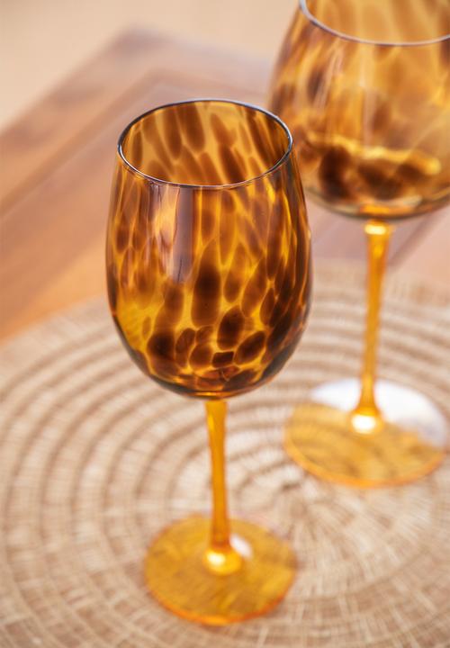 Barcraft - Tortoiseshell glassware gift set - amber 
