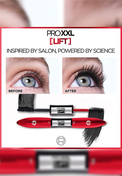 L'Oreal Paris - Pro XXL Lash Lift Volume and Lifting Mascara - Black 01