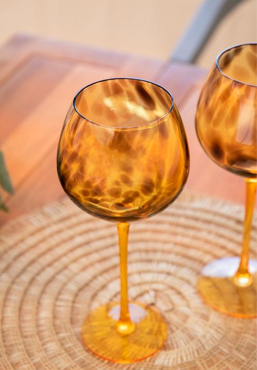 Barcraft - Tortoiseshell gin glassware gift set - amber 