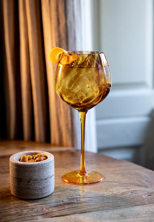 Barcraft - Tortoiseshell gin glassware gift set - amber 
