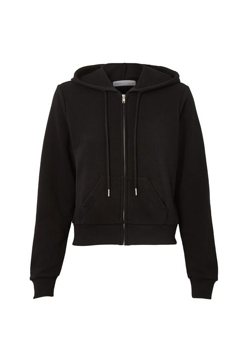 Supré  - Alex plain zip thru hoodie - black