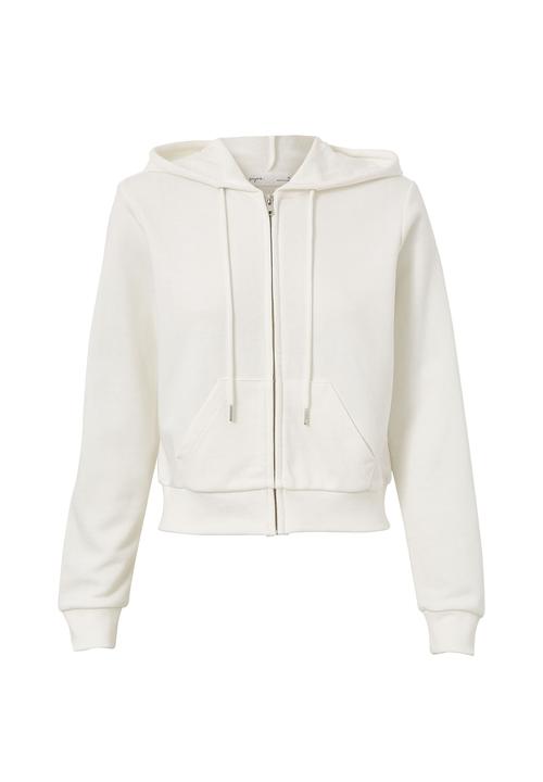 Supré  - Alex plain zip thru hoodie - winter white