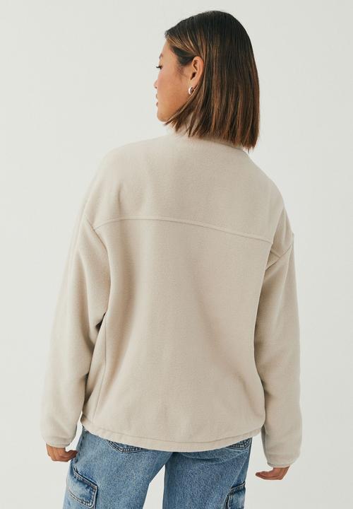 Supré  - Darcie contrast polar fleece jacket - canvas beige