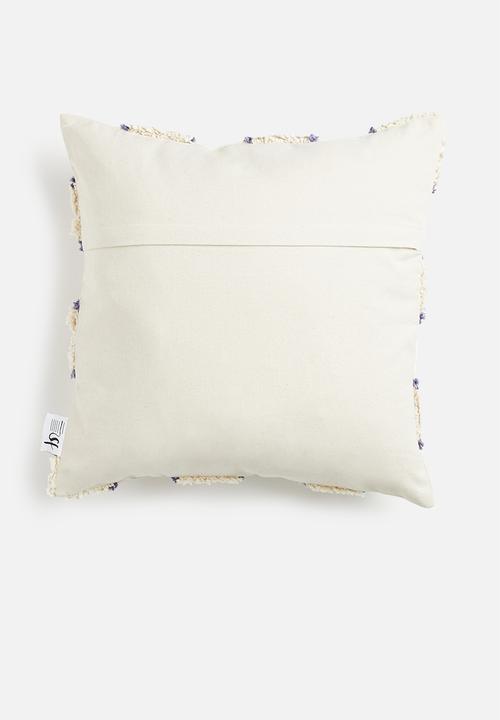Sixth Floor - Jodel cushion cover - ecru & blue