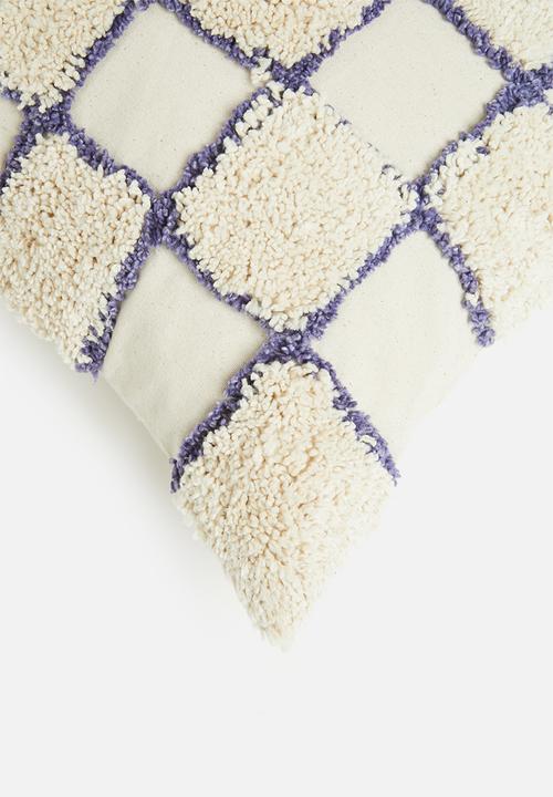 Sixth Floor - Jodel cushion cover - ecru & blue