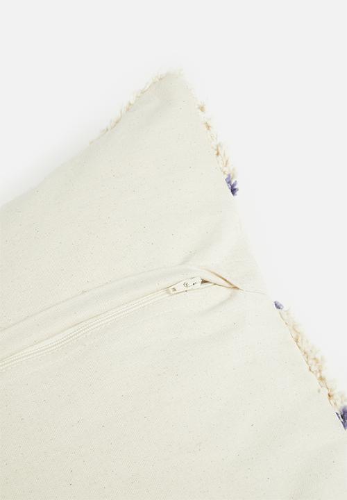 Sixth Floor - Jodel cushion cover - ecru & blue