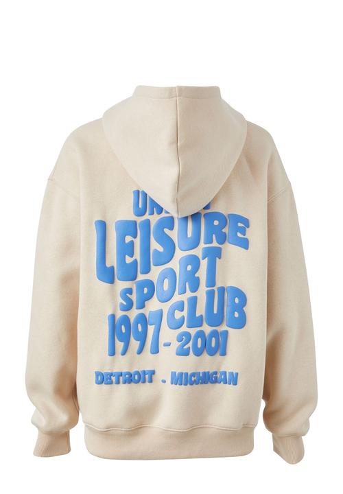 Supré  - Paige oversized printed hoodie - beige buff/urban leisure