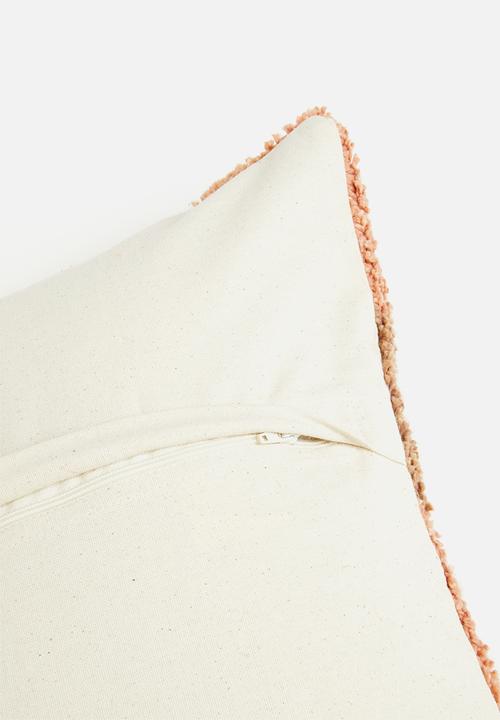 Sixth Floor - Adona embroidered cushion cover - ecru & brown