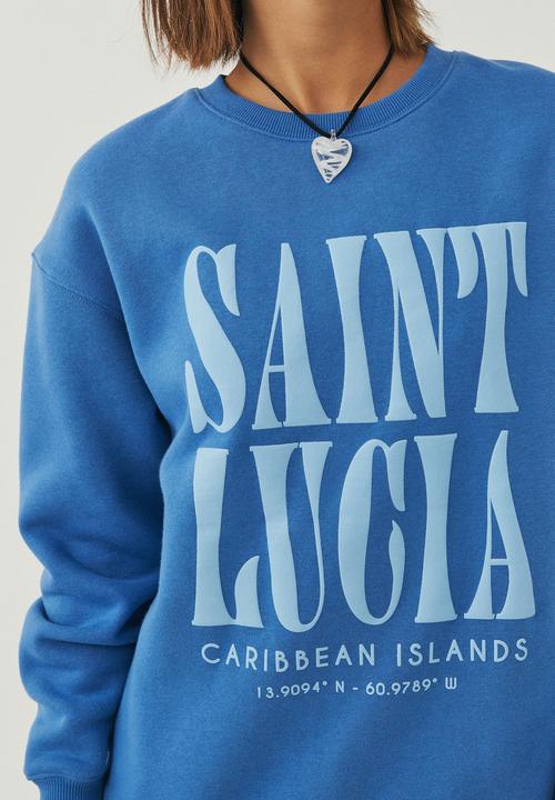Supré  - Tonya oversized crew jumper - true blue/saint lucia