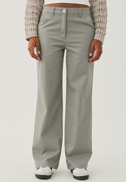 Supré  - Ziggy wide leg pants - green grey