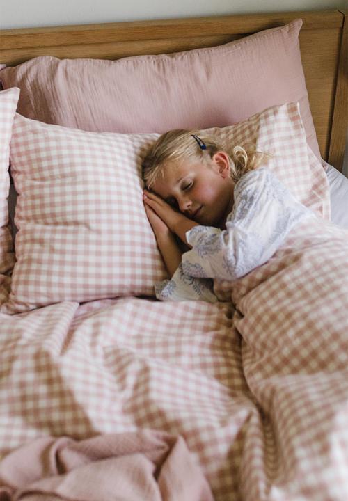Phlo Studio - Washed cotton duvet cover set - pink gingham