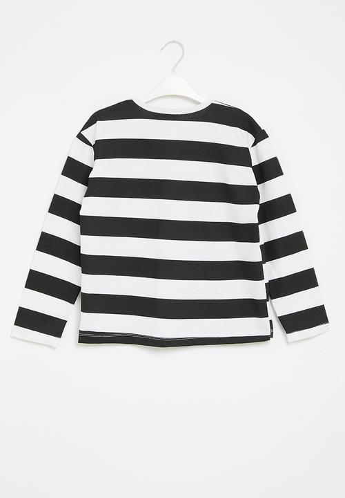 Superbalist - Older girls aop tee - black and white 
