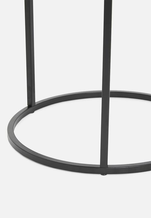 H&S - Lyra nested side tables - natural & black
