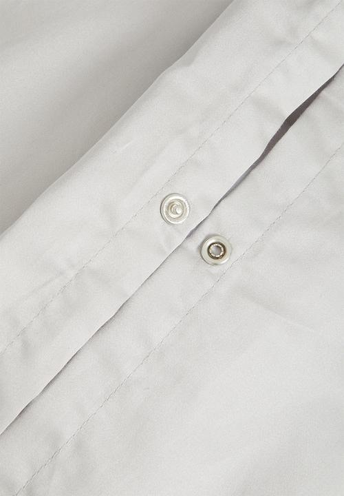 Sheraton Textiles - 600tc Egyptian Cotton broad knife pleat duvet cover set - grey 