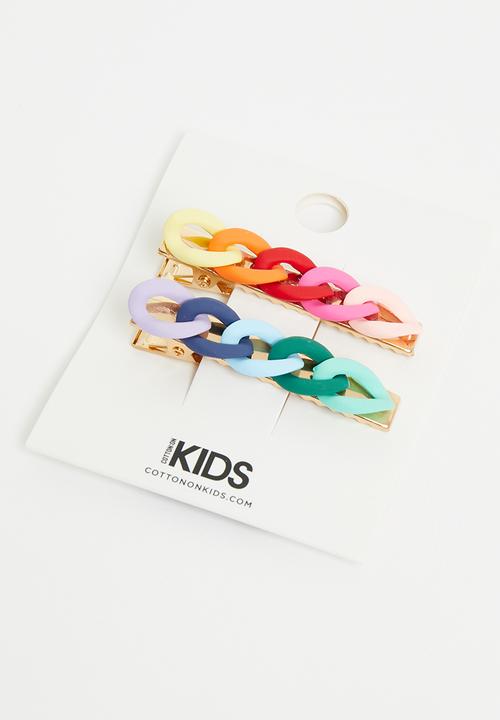 Cotton On - Kids fashion hair pack - rainbow chains